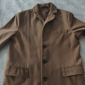 Men Camel Camel colored trench coat